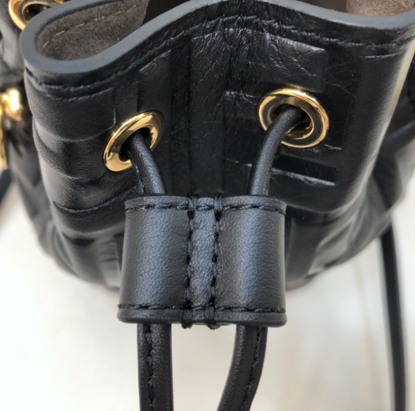 Fendi Mini Bucket Handbag - Black 83992 - Image 4