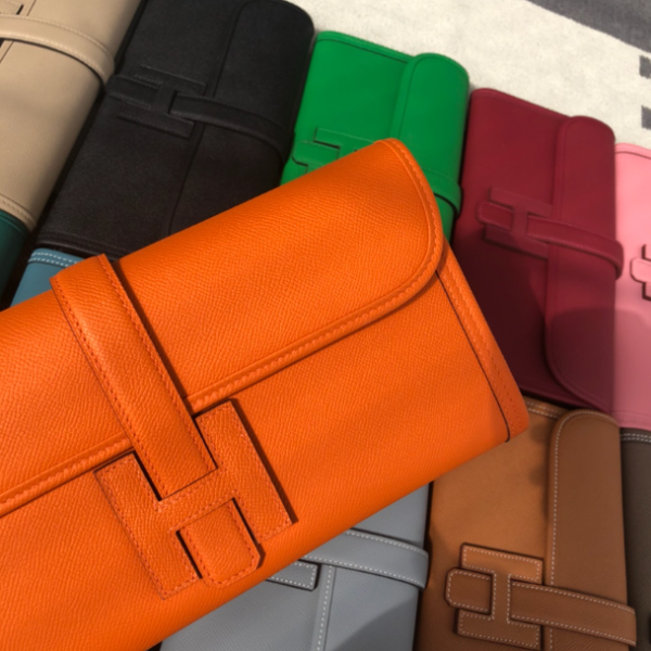 Hermes Epsom Turtledove Handbag - Orange 47256 - Image 4