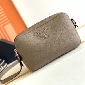 Prada Double Shoulder Strap Handbag - Gray 73711