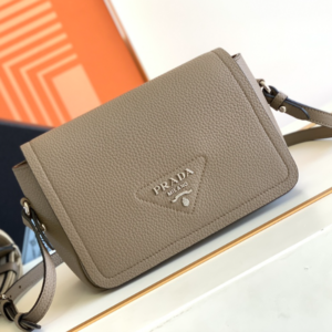 Prada Double Shoulder Strap Handbag - Gray 87516
