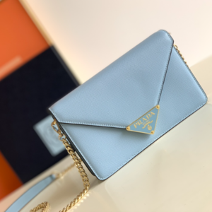 Prada Flap Shoulder Bag - Blue 14141