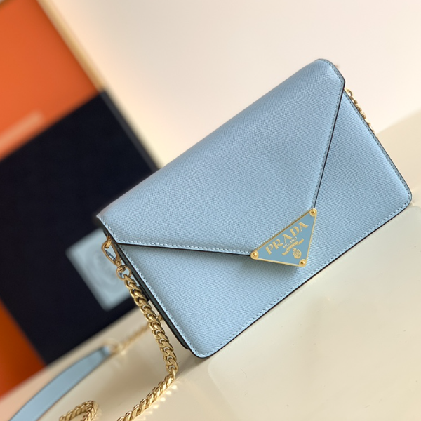 Prada Flap Shoulder Bag - Blue 14141