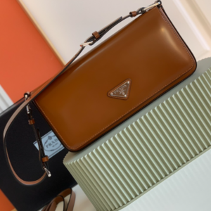 Prada Flip-Top Shoulder Bag - Brown 29415