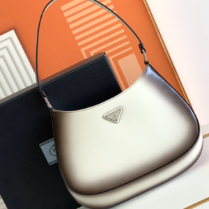 Prada Two-Color Women's Armpit Bag - White 14479