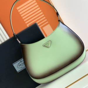 Prada Two-Color Women's Armpit Bag - Green 44126