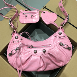 Balenciaga Le Cagole Half-Moon Large Armpit Dumpling Bag - T-Pink 22598
