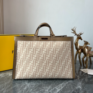 Fendi Double FF Flannel Peekaboo X-tote Bag 50951