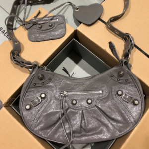 Balenciaga Le Cagole Half-Moon Large Armpit Dumpling Bag - Gray 59231