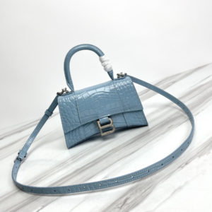 Balenciaga Hourglass Small Bag (Silver Buckle) - Blue 35902