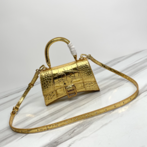 Balenciaga Hourglass Small Bag (Golden Buckle) - Gold 95821