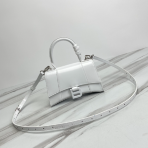 Balenciaga Hourglass Small Bag (White Buckle) - White 64446