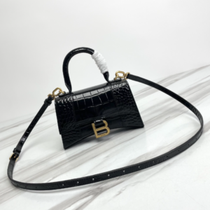 Balenciaga Hourglass Small Bag (Golden Buckle) - Black 68589