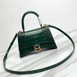 Balenciaga Hourglass Crocodile Sand bag (Golden Buckle) - Green 16369