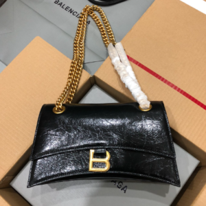 Balenciaga Crush Hourglass Small Chain Bag - Black/Gold 25232