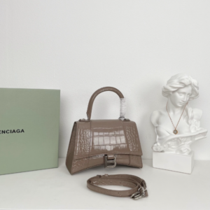 Balenciaga Crocodile Small Hourglass Bag - Metal Gray 92763