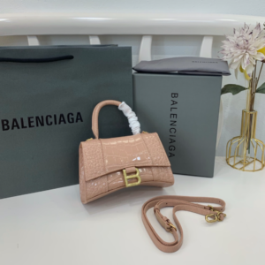 Balenciaga Crocodile XSmall Hourglass Bag - Cramel 31053