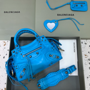 Balenciaga Neo Cagole Motorcycle Bag - Blue 61411