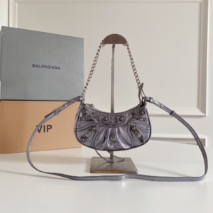 Balenciaga Le Cagole Mini Armpit Bag - Silver 59273