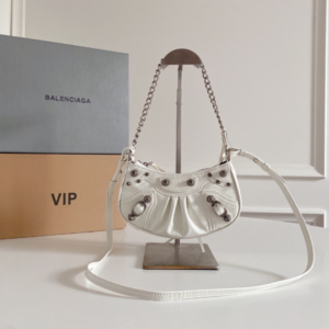Balenciaga Le Cagole Mini Armpit Bag - White 36898