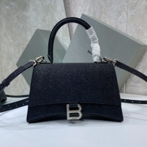 Balenciaga Heavy-Hitting Large Hourglass Bag - Black 76577