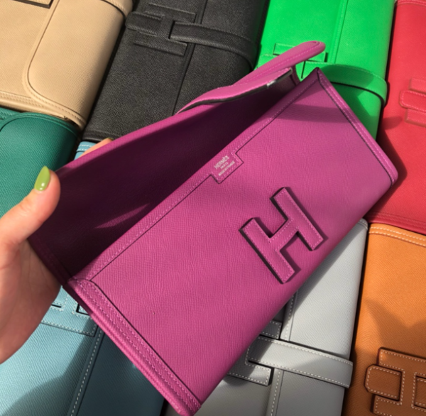 Hermes Epsom Turtledove Handbag - Sea Anemone Purple 63876 - Image 2