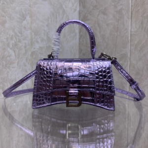 Balenciaga Heavyweight Hourglass Small Bag - Shimmery Purple 25716