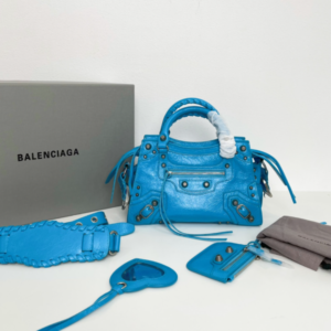 Balenciaga Neo Cagole Explosive Motorbike Bag - Blue 41726