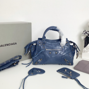 Balenciaga Neo Cagole Explosive Motorbike Bag - Dark Blue 61137