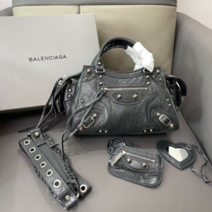 Balenciaga Neo Cagole Explosive Motorbike Bag - Gray 66458