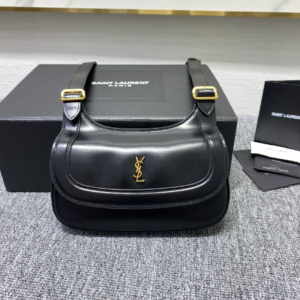 YSL Charlie Glossy Small Shoulder Bag - Black 51521