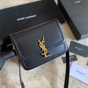 YSL Monogram Cross-body Shoulder Small Handbag - Black 85217