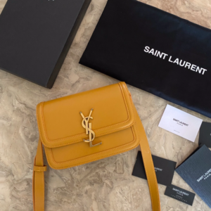 YSL Monogram Cross-body Shoulder Small Handbag - Mustard 11506