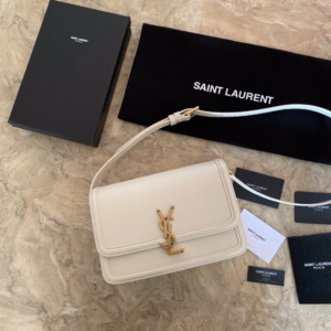 YSL Monogram Cross-body Shoulder Large Handbag - White 13691