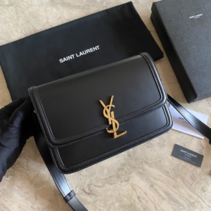 YSL Monogram Cross-body Shoulder Large Handbag - Black 26331