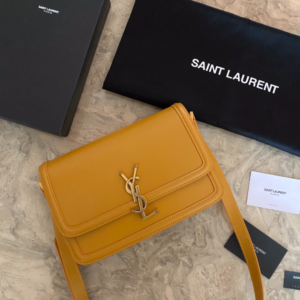 YSL Monogram Cross-body Shoulder Large Handbag - Mustard 39267