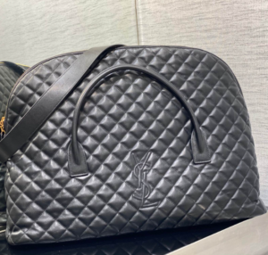 YSL Oversized Sheepskin Quilted Travel Bag - Black 48923