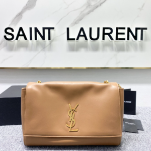 YSL Yves Saint Laurent Plain Chain Handbag - Brown 10102