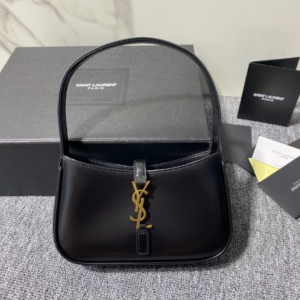 YSL’s New Spring and Summer Show Armpit Bag - Black (Golden) 73453