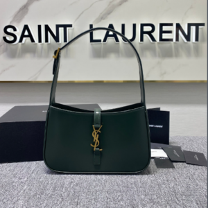YSL's New Patent Leather Armpit Bag - Green 78295