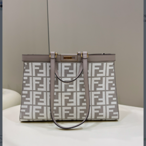 Fendi Peekaboo Tote Handbag - Gray 71718