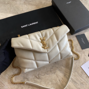 YSL Loulou Puffer Mini Bag – White 94393