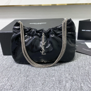 YSL New Cloud Armpit Bag - Black 79375