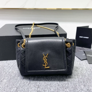 YSL Mini Nolita Imported Nappa Lambskin Bag - Black 42313
