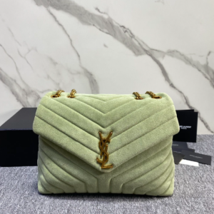 YSL Suede Large Rectangular Envelope Bag - Green 67961