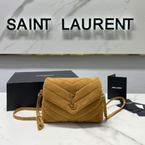YSL LouLou Y-Shaped Small Shoulder Bag - Brown 47677