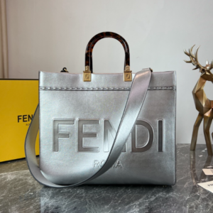Fendi Sunshine Small Tote Bag - Silver 59185