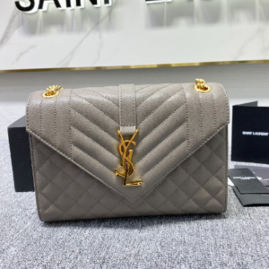 YSL Classic Grid Messenger Bag - Gray 30782
