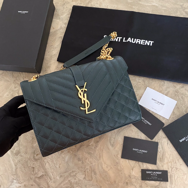 YSL Classic Rhombus Messenger Bag - Black 45234