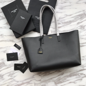YSL Casual Plain Shopping Bag - Black 86272