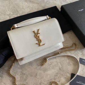 YSL Hot Toothpick Pattern Small Handbag - White 12632